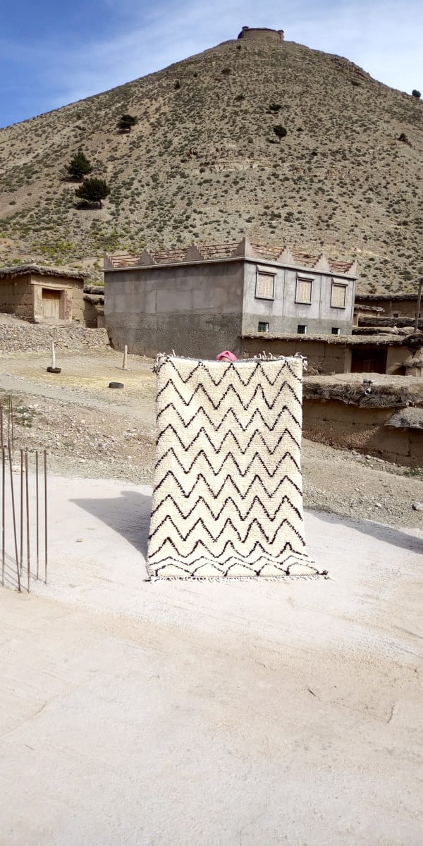  Beni Ourain Wool Black, White Morocco