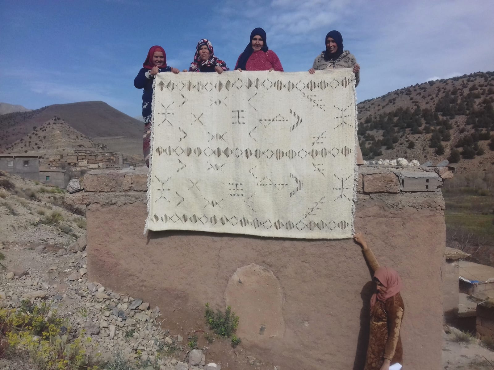  Beni Ourain Wool String and Wool Colored Morocco