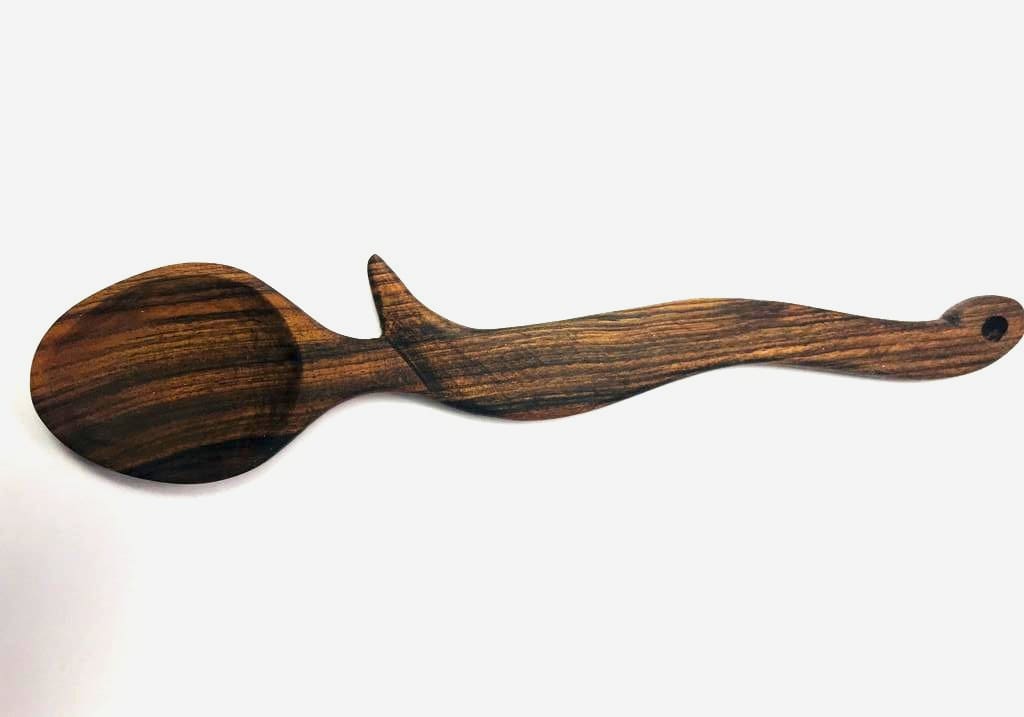  Hand Carved Spoon Walnut Wood Brown Morocco