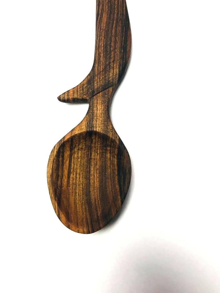  Hand Carved Spoon Walnut Wood Brown Morocco