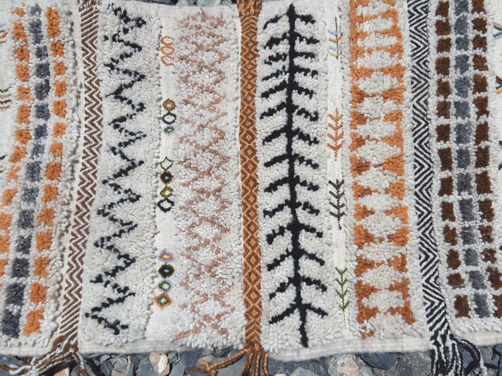  Beni Ourain Rug Wool  and Thread Colored Morocco