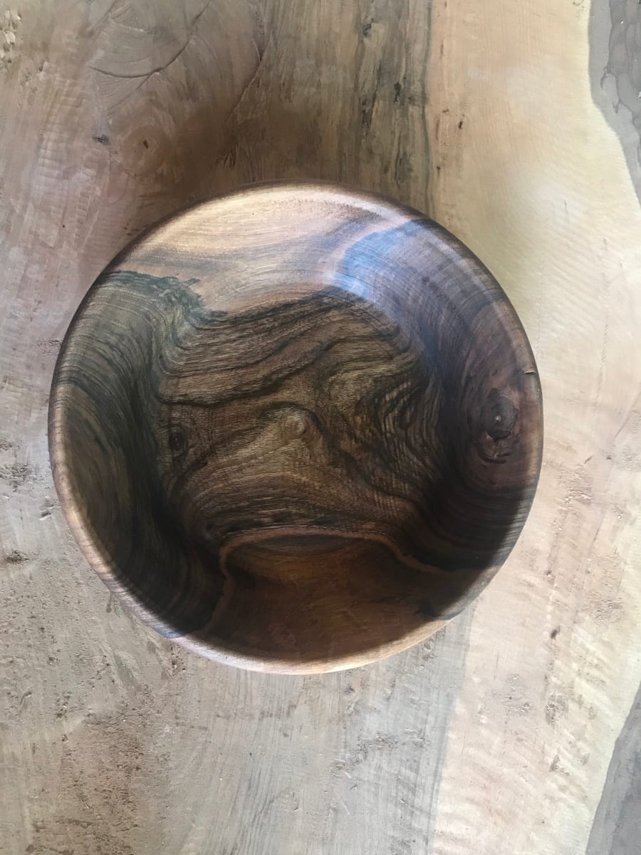  Hand Carved Bowl Walnut Wood Brown Morocco