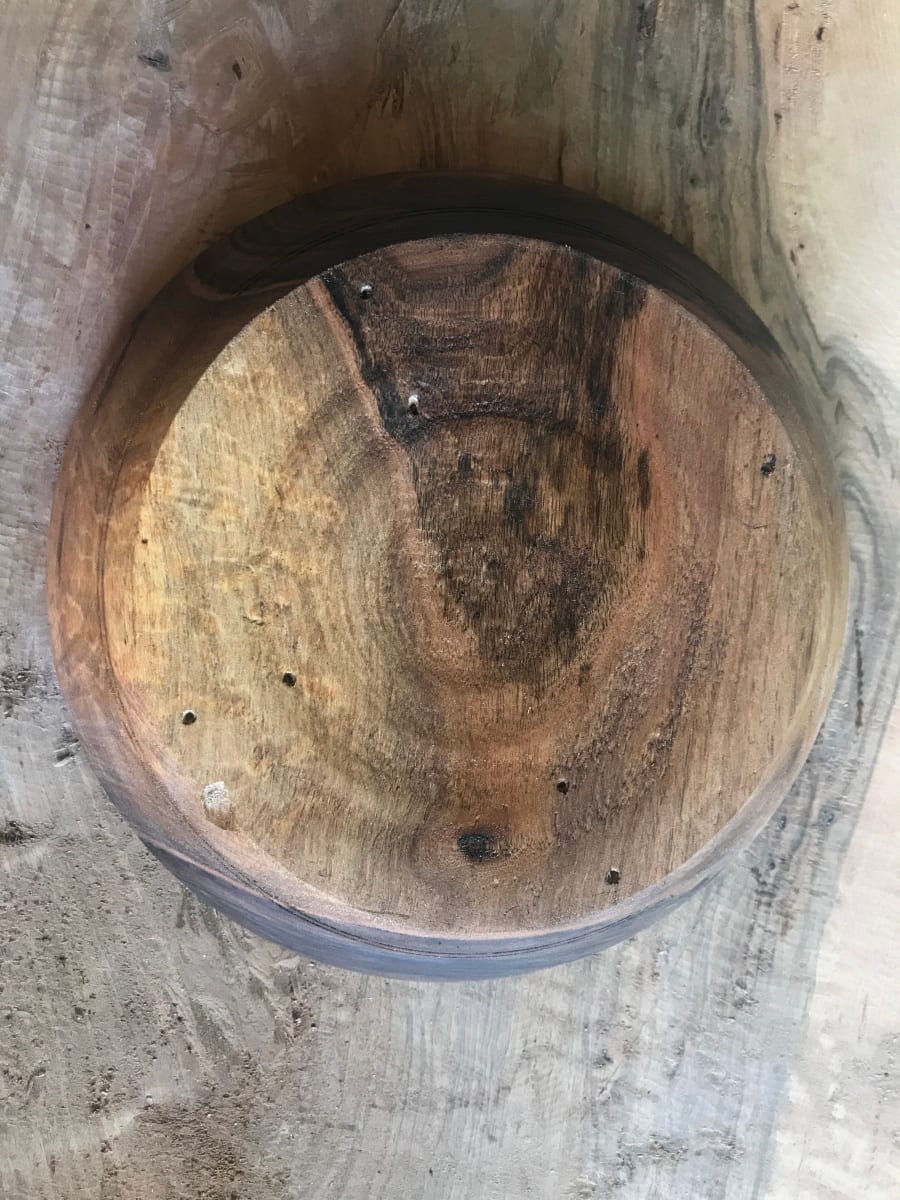  Hand Carved Bowl Walnut Wood Brown Morocco