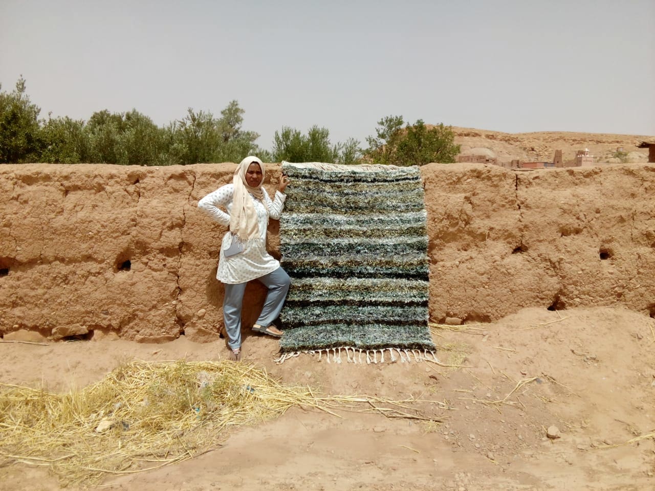  Boucherouite Up Cycled Thread  Colored Morocco