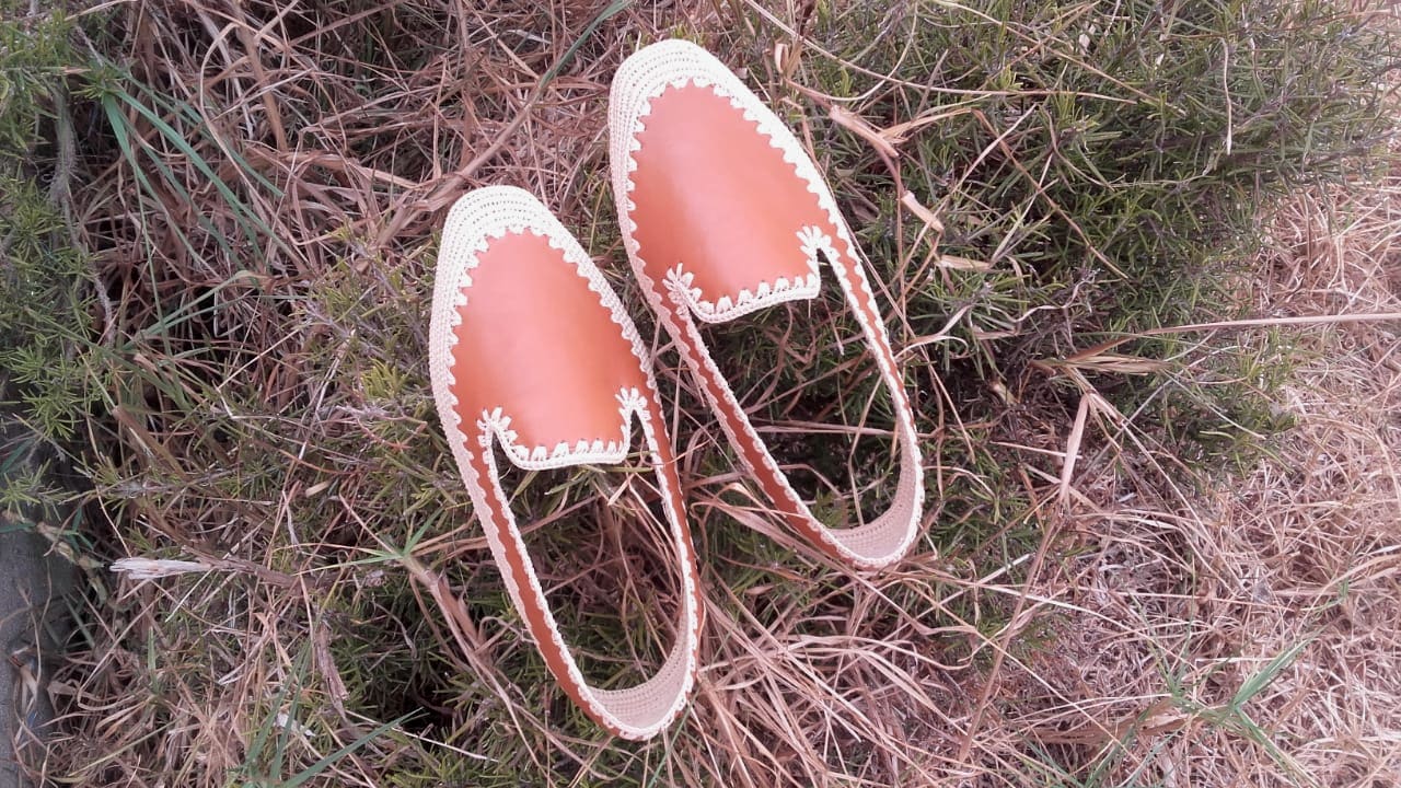  Boho Shoes Rafia fibers White Morocco