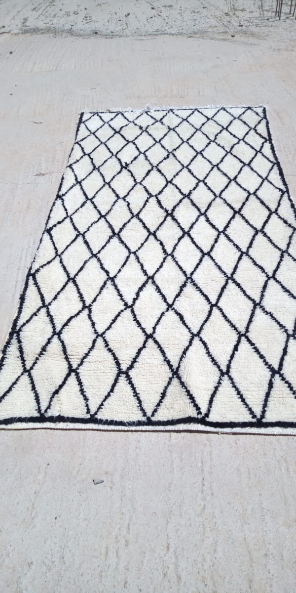  Beni Ourain Wool Black, White Morocco