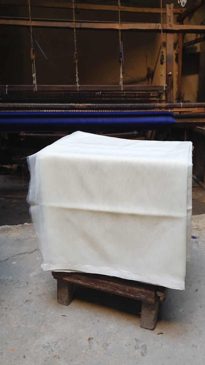  Fabric Wool  and  polyster White Morocco