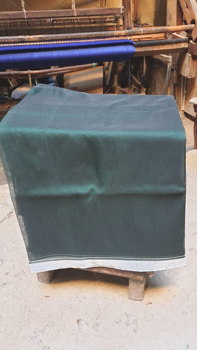  Fabric Wool  and  polyster Green, Black Morocco