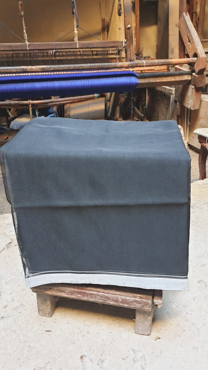  Fabric Wool  and  polyster Black Morocco