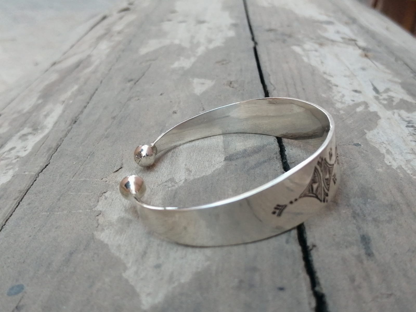  Bracelet 800 Tiznit Silver Black, White Morocco