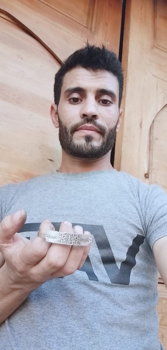 Bracelet 800 Tiznit Silver Black, White Morocco
