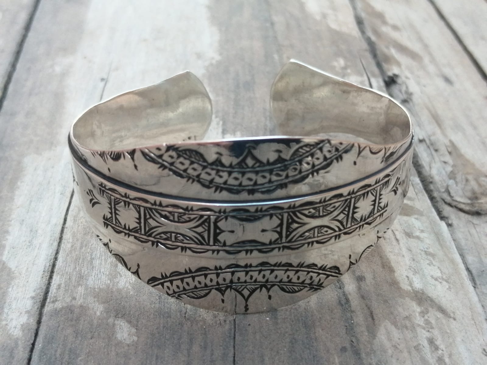  Bracelet 800 Tiznit Silver Black, White Morocco