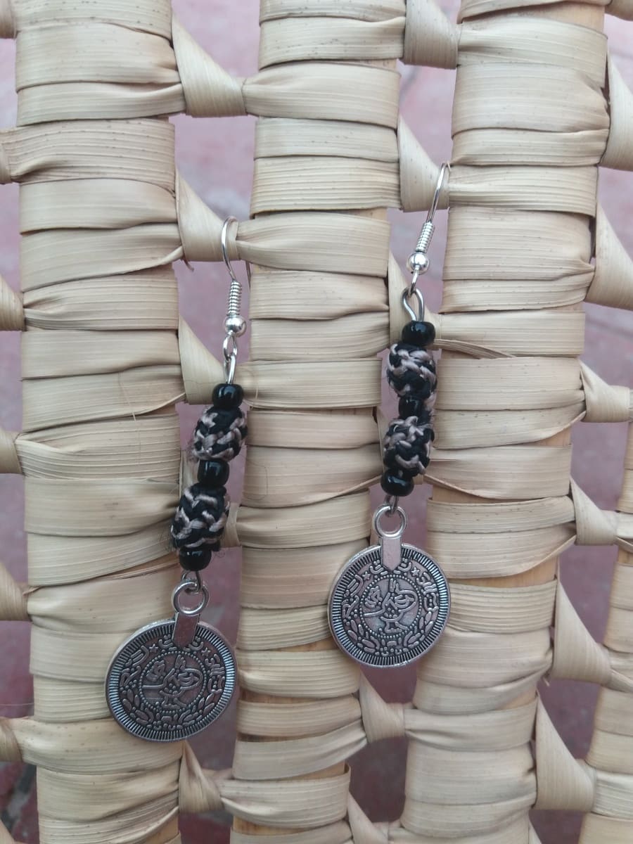 Button Dangle Earrings