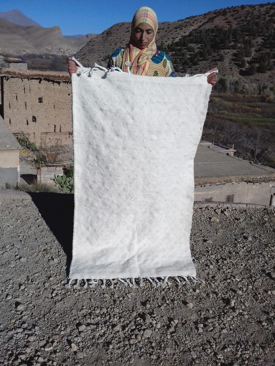  Beni Ourain Wool String and Wool White Morocco