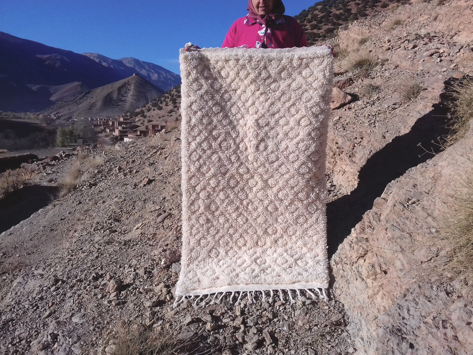  Beni Ourain Wool String and Wool White Morocco