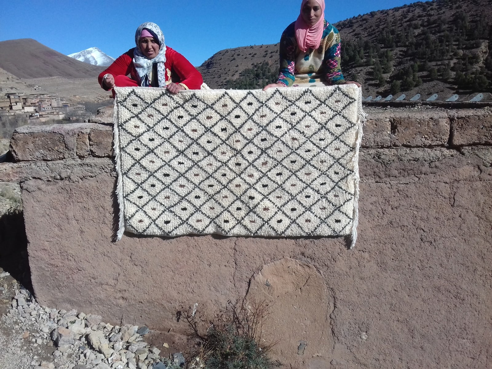  Beni Ourain Wool String and Wool Colored Morocco