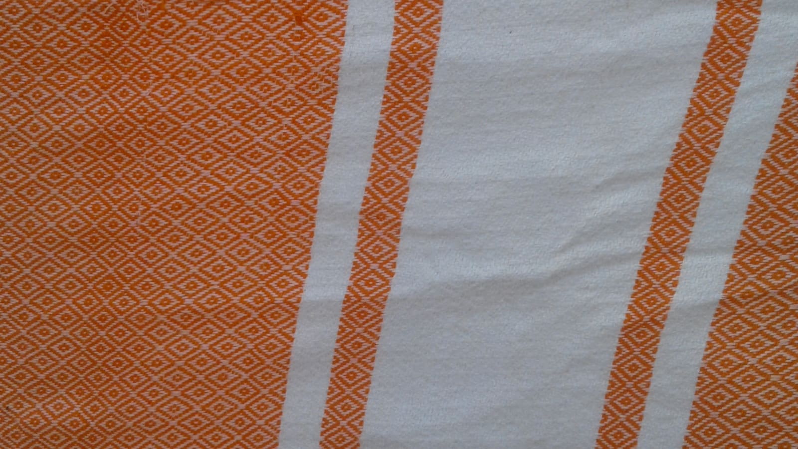  shawl Cotton Orange, White Morocco