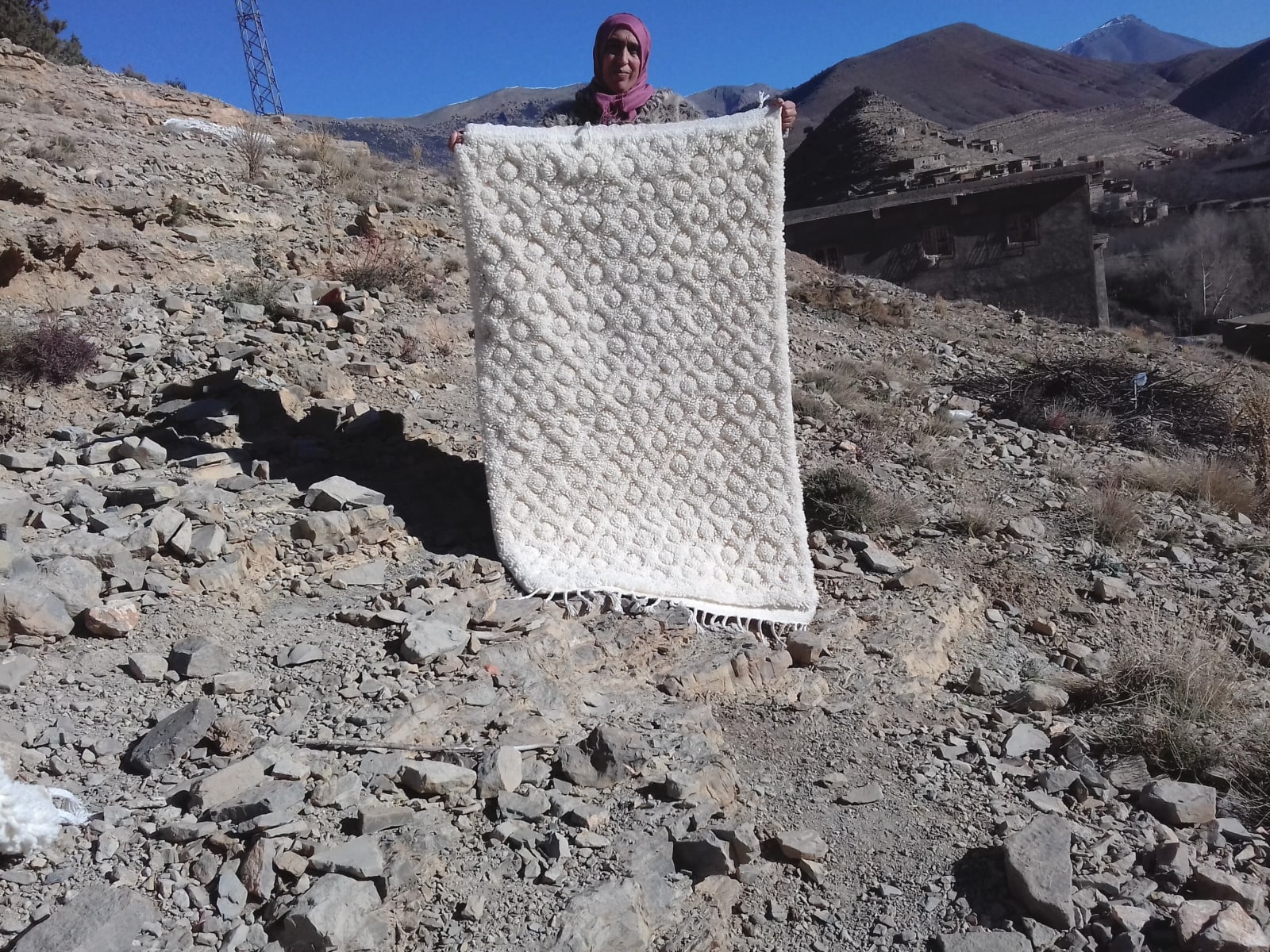  Beni Ourain Wool String and Wool White Morocco