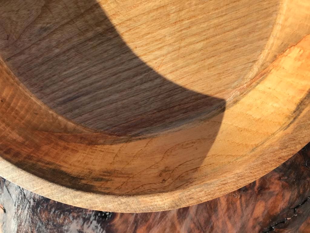  Hand Carved Bowl Walnut Wood Brown Morocco