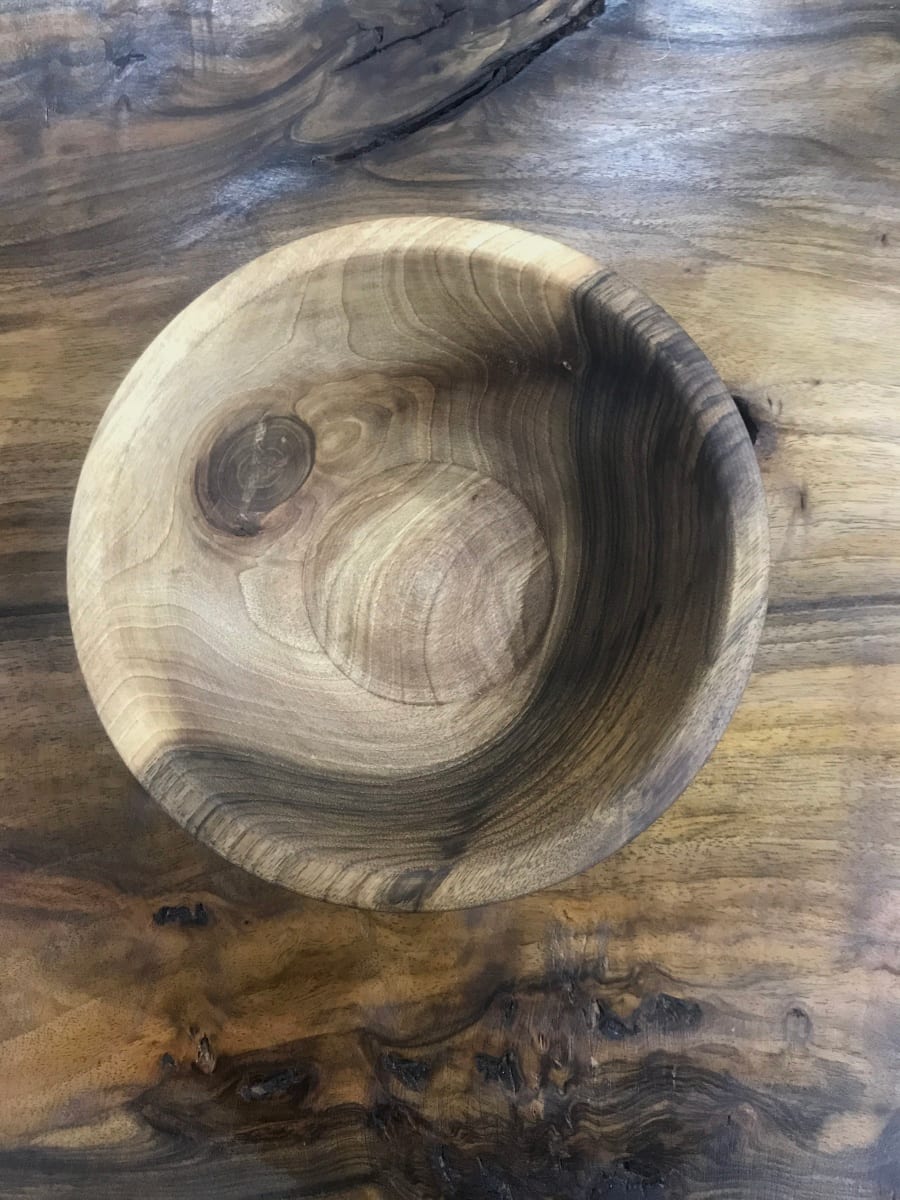  Hand Carved Bowl Walnut Wood Brown Morocco