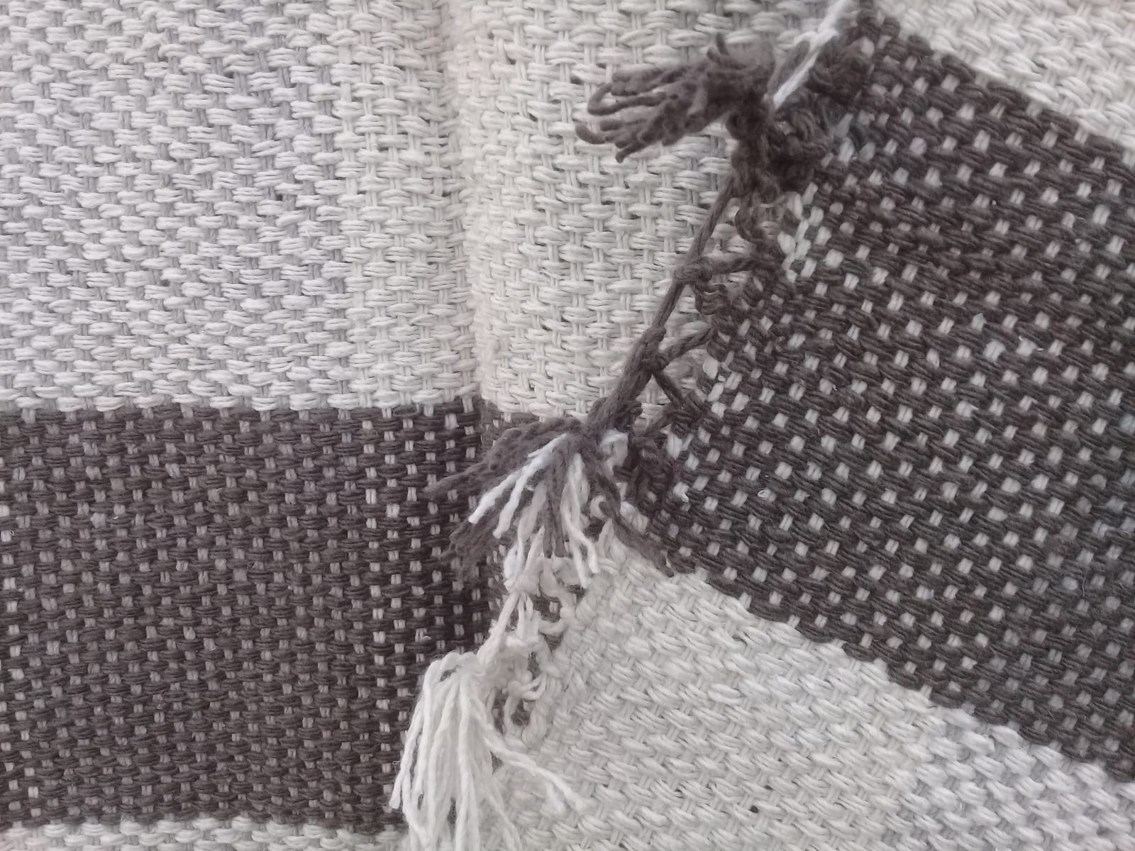  Blanket Synthetic Wool Brown, Grey Morocco