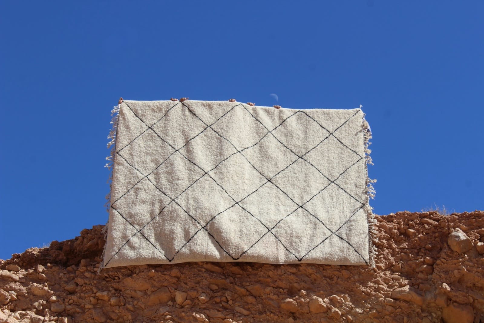  Zerbya Natural Wool Black, White Morocco