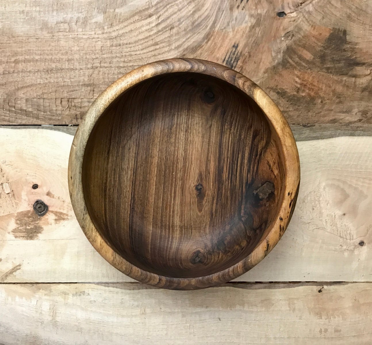  Hand Carved Bowl Walnut Wood Brown Morocco