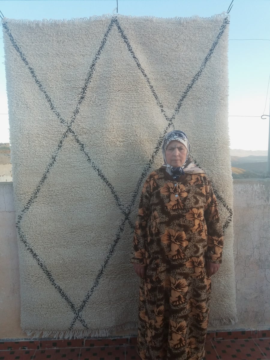  Pile Knot  Brown, White Morocco