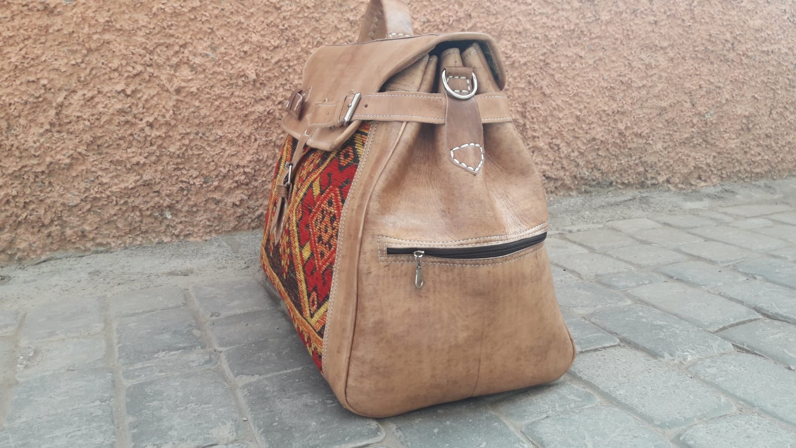  bag leather and Sabra silk White Morocco