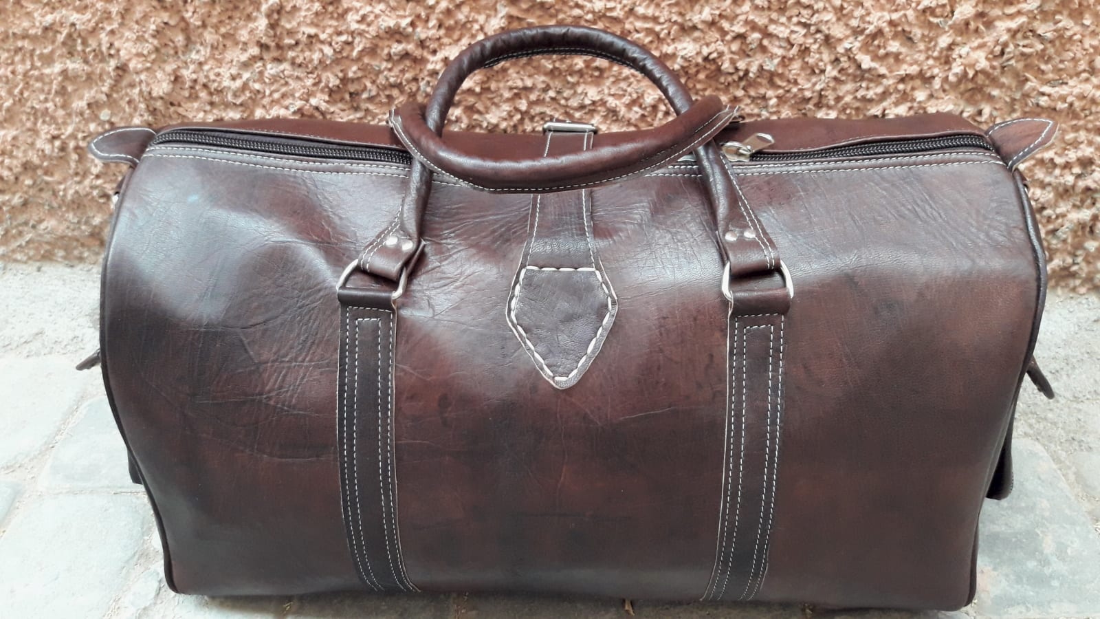  bag leather and Sabra silk Brown Morocco