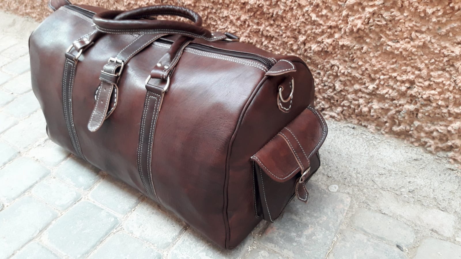  bag leather and Sabra silk Brown Morocco