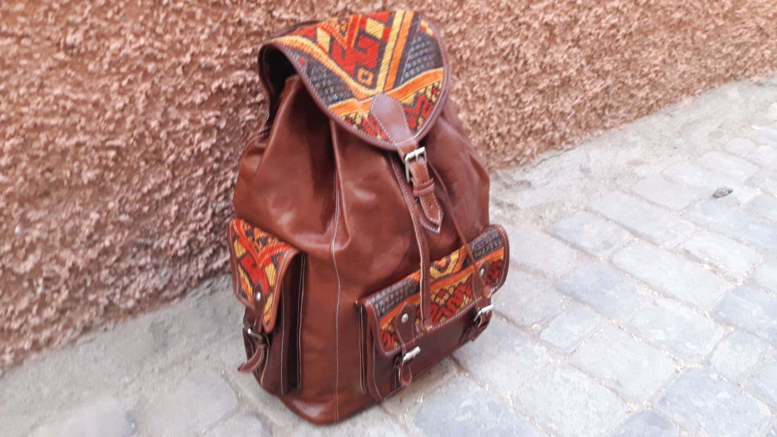  bag leather and Sabra silk Brown Morocco