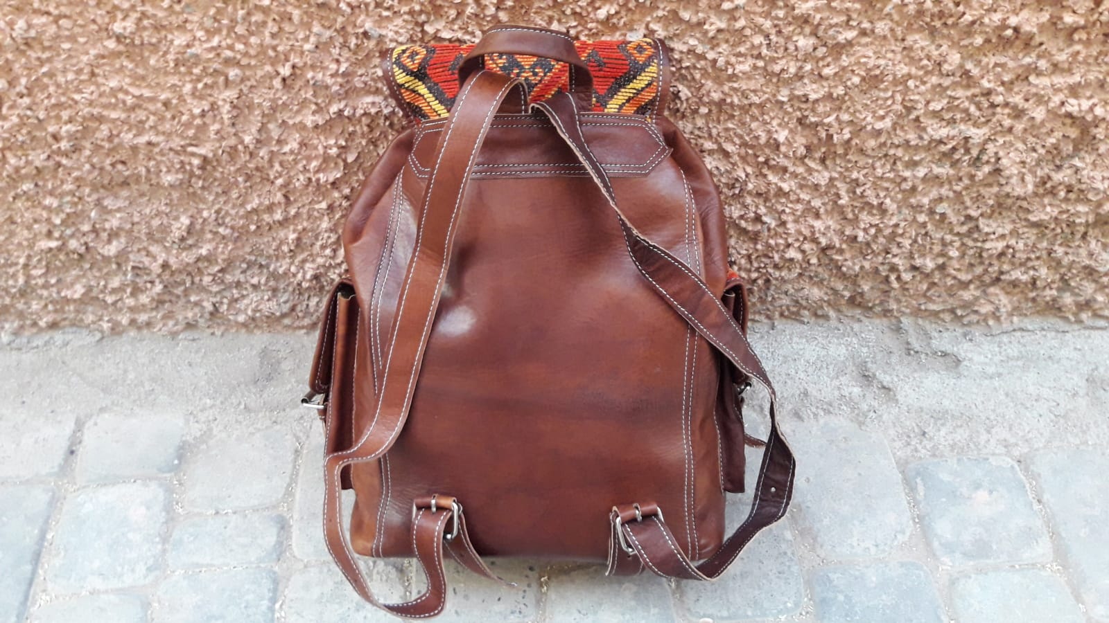  bag leather and Sabra silk Brown Morocco