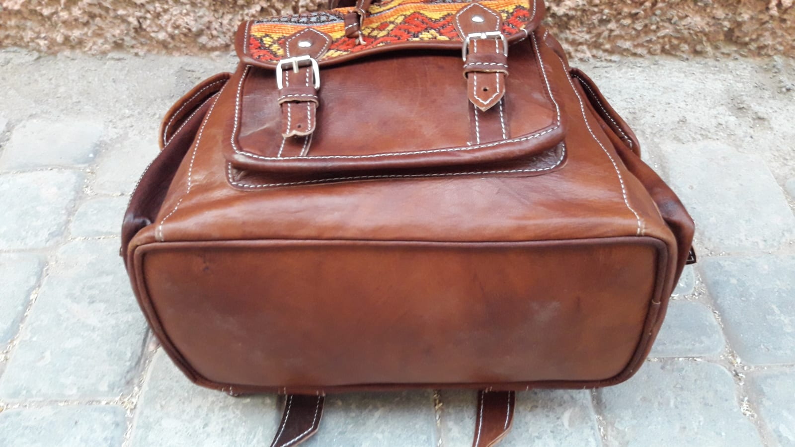  bag leather and Sabra silk Brown Morocco