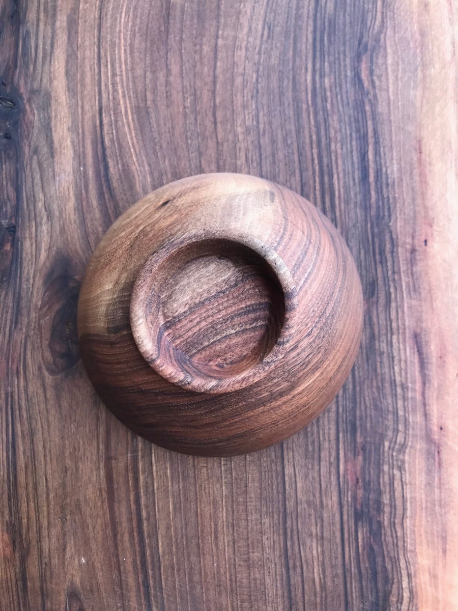  Hand Carved Bowl Walnut Wood Brown Morocco