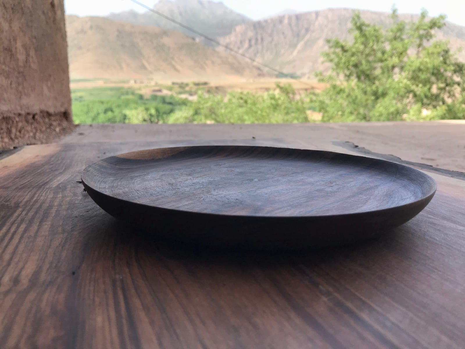  Serving Tray Walnut Wood Brown Morocco