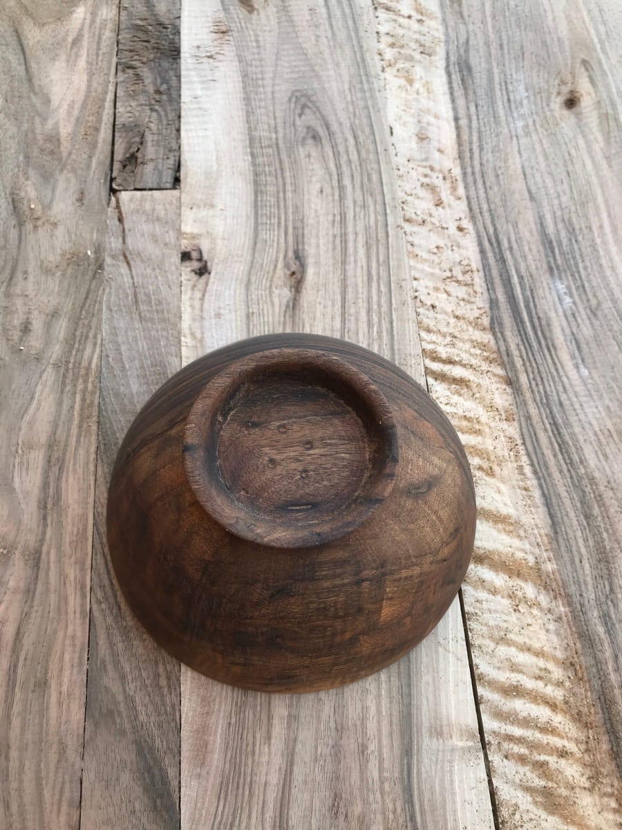  Hand Carved Bowl Walnut Wood Brown Morocco