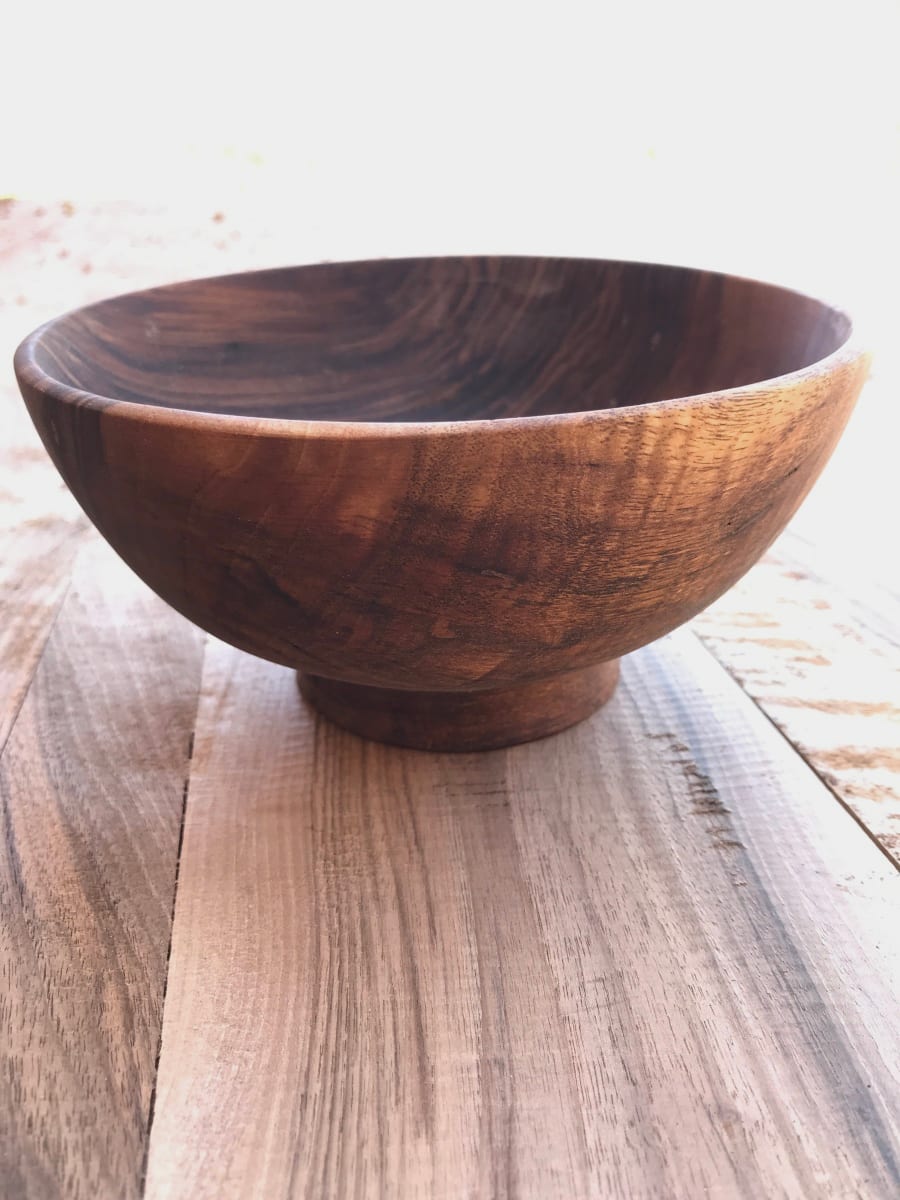  Hand Carved Bowl Walnut Wood Brown Morocco