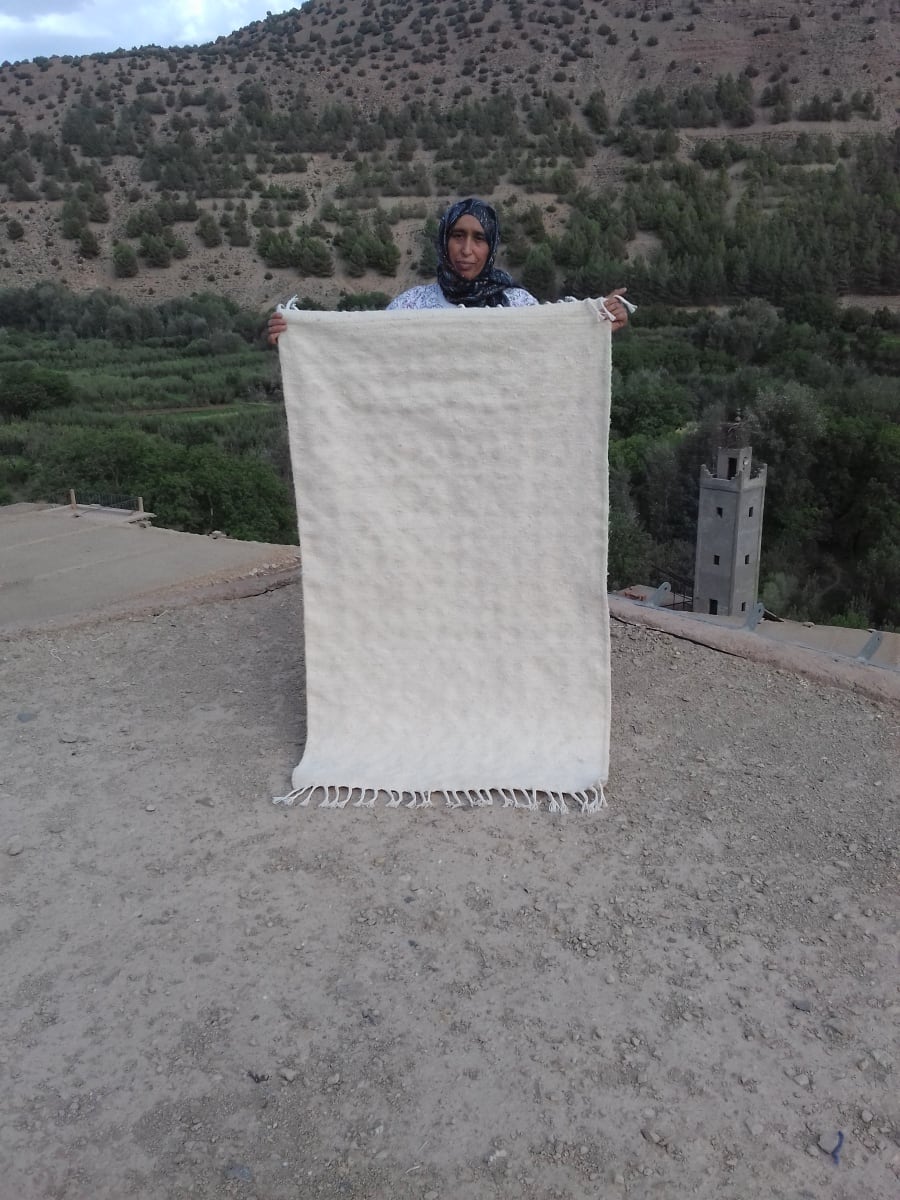  Beni Ourain Wool String and Wool White Morocco