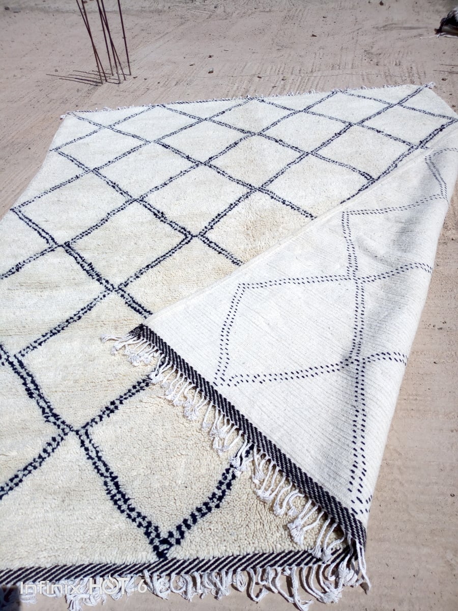  Beni Ourain Wool Black, White Morocco