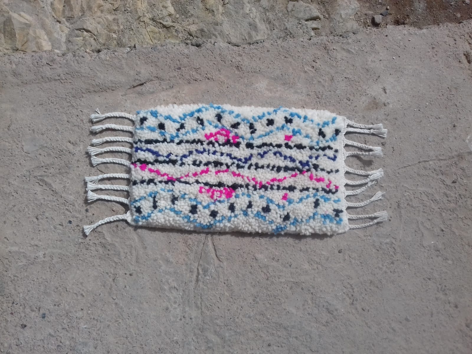  Beni Ourain Wool String and Wool Colored Morocco