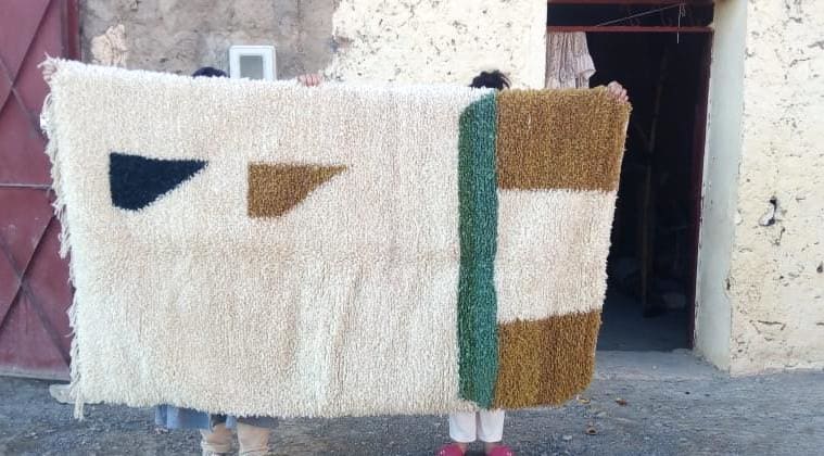  Beni Ourain Wool Warp and Wool Colored Morocco