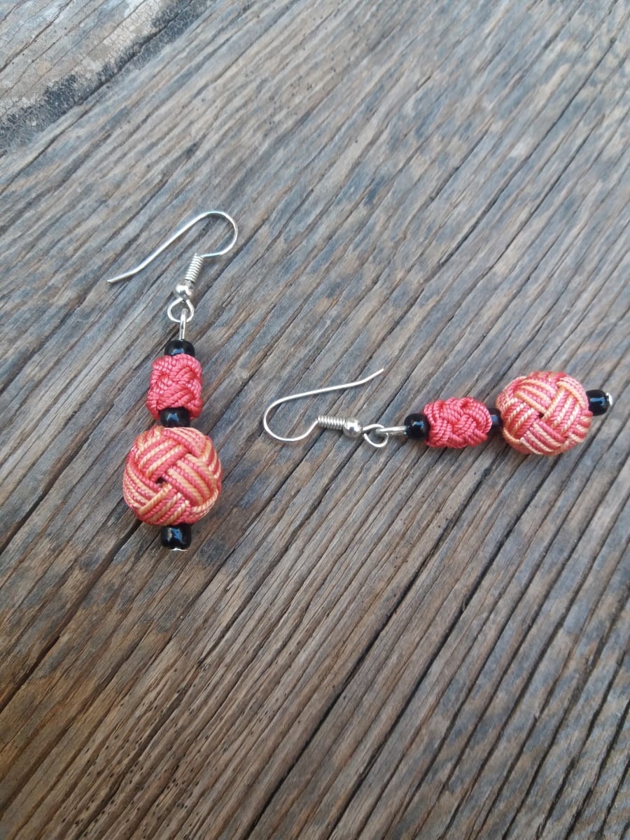 Ball and Button Earrings