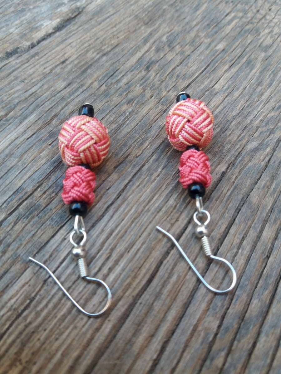 Ball and Button Earrings