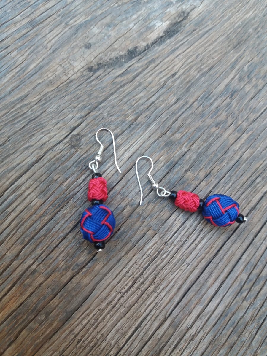 Ball and Button Earrings