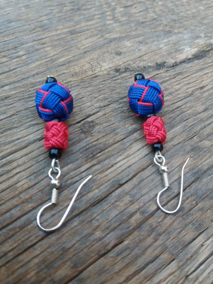 Ball and Button Earrings