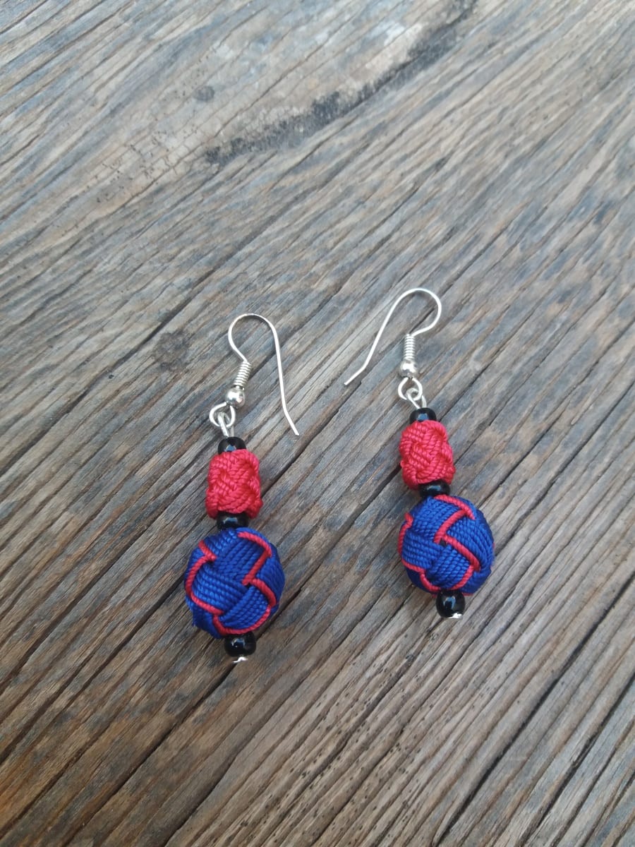 Ball and Button Earrings