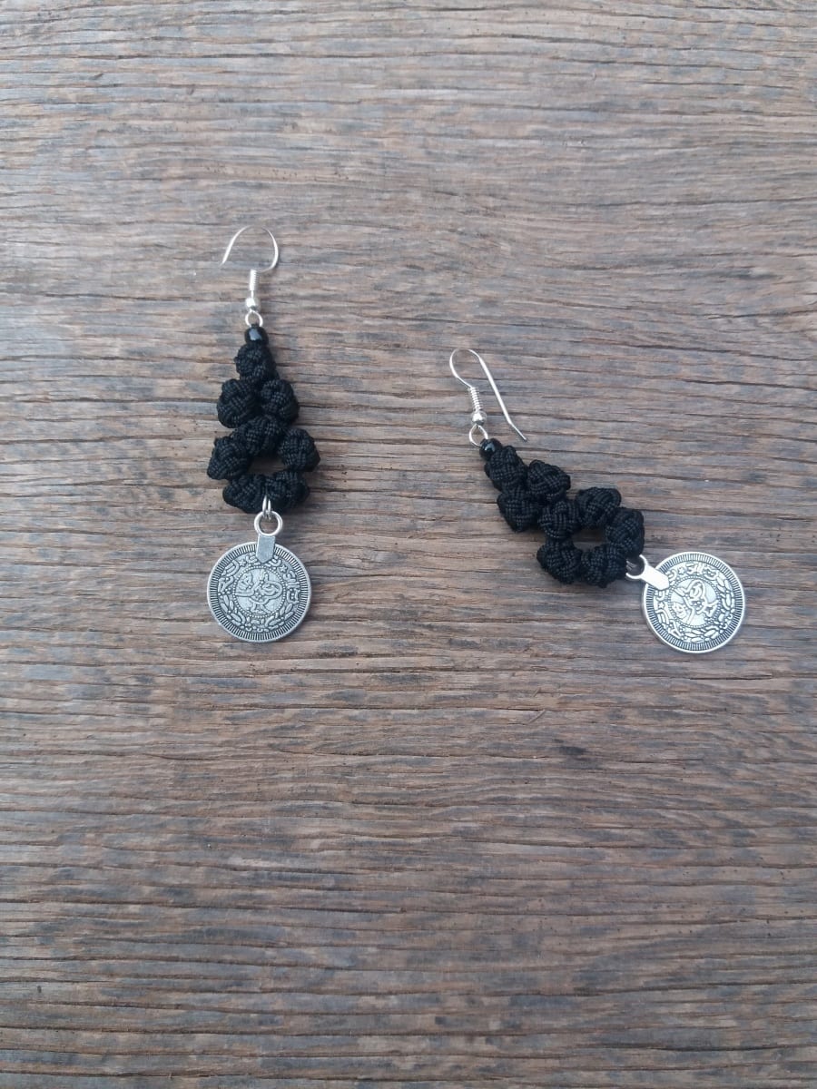 Button Dangle Earrings