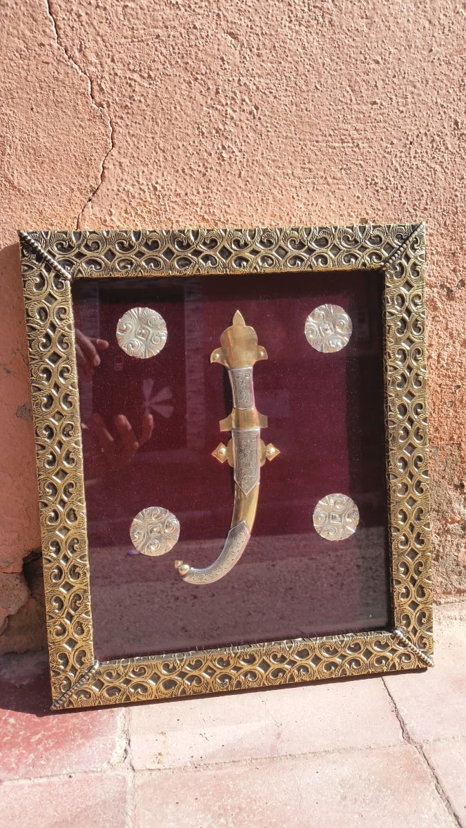  Mirror Copper and Wood Colored Morocco