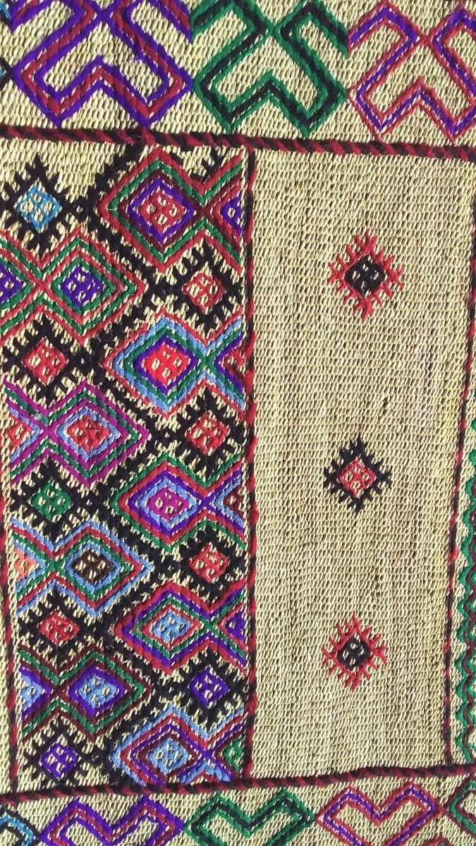  Reed rug  Colored Morocco